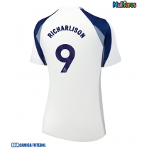Camisa de Futebol Tottenham Hotspur Richarlison #9 Equipamento Principal Mulheres 2025-26 Manga Curta